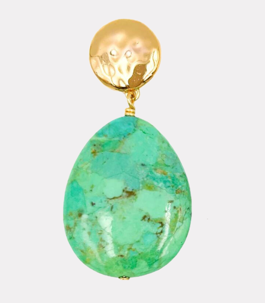 NEST Jewelry Green Turquoise Drop Earrings