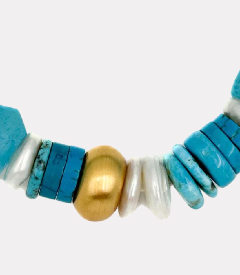 NEST Jewelry Turquoise & Pearl Bracelet