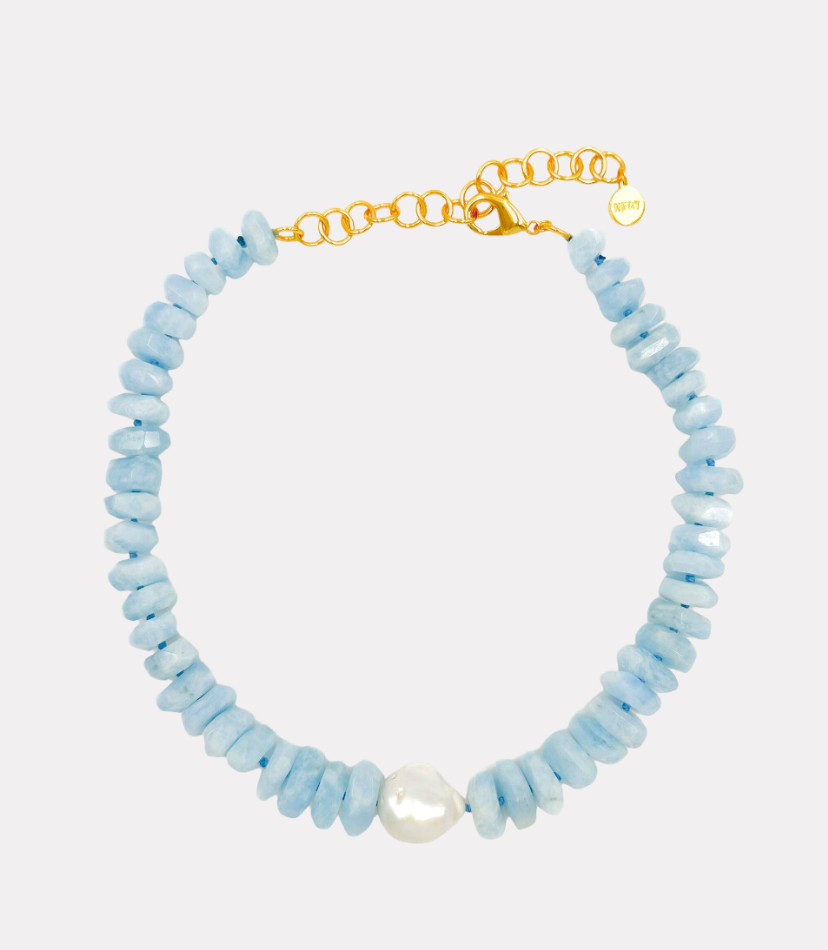 NEST Jewelry Aquamarine Strand Necklace