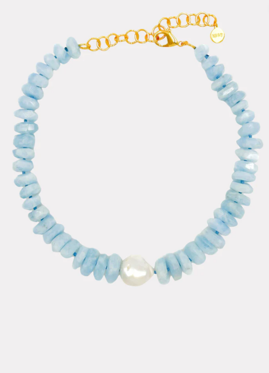 NEST Jewelry Aquamarine Strand Necklace